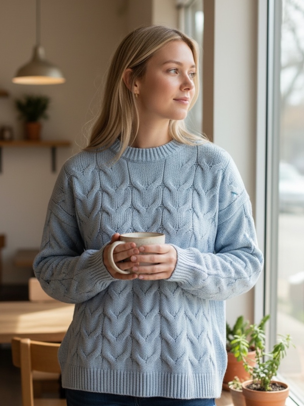 LC Lauren Conrad cable knit pullover